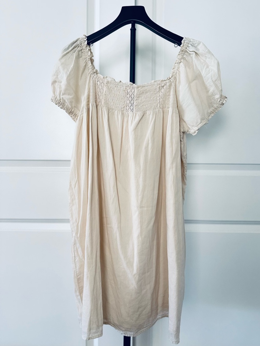 Women’s Cotton-O Beige Short Sleeve Dress Size XL